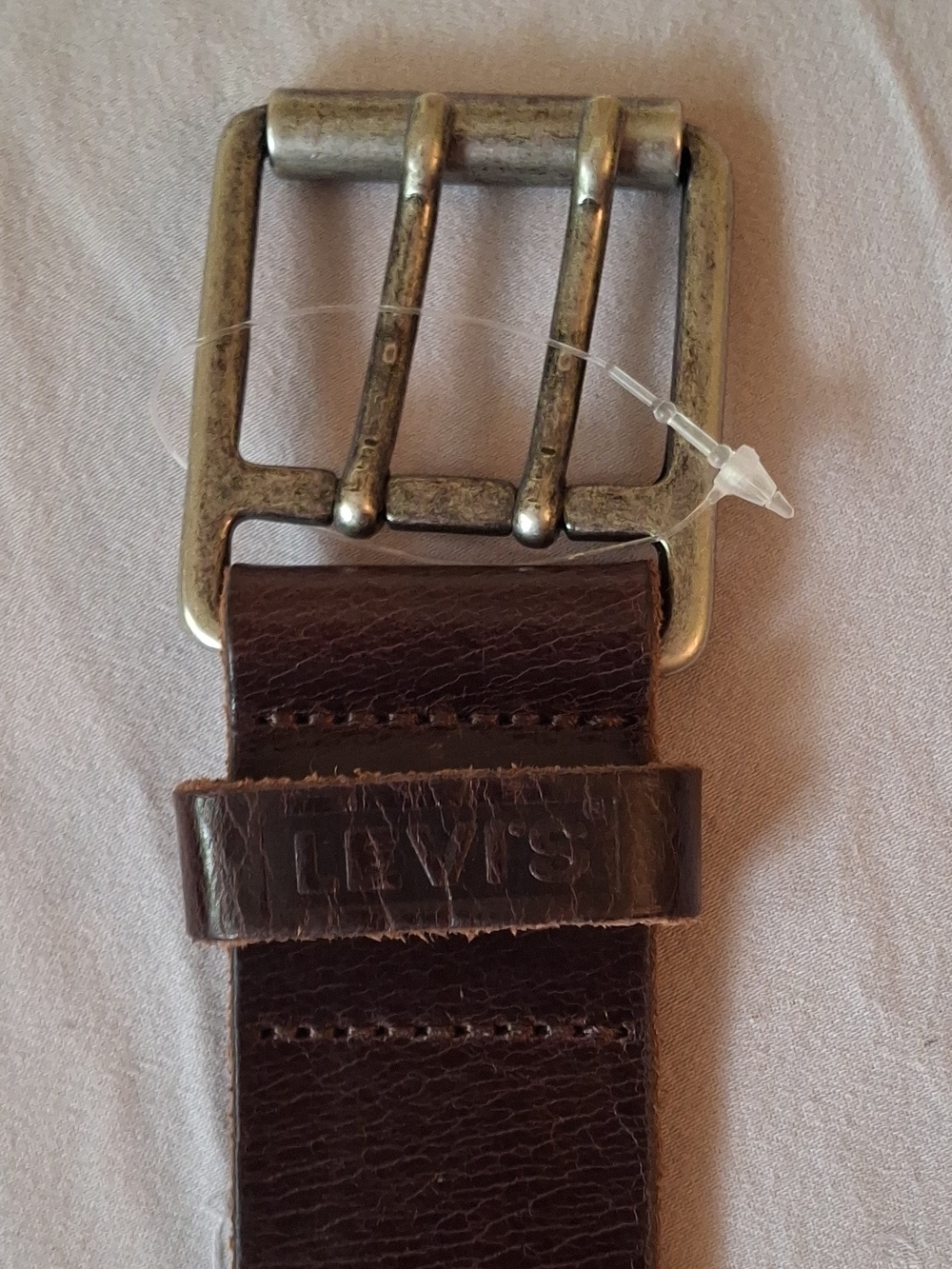Rare Levi's Adjustable Double Prong Leather Belt Pre-Production Sample 41818-28